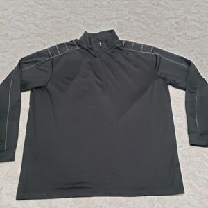 Nike Shirt Mens 2XL Black Quarter Zip Long Sleeve Athleisure Gym Fitness